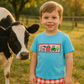 Blue Farm Embroidery Smocked Shorts Set