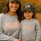 Gray Mama&Mini Applique Fleece Mom&Me Sweatshirt