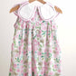 Pink Easter Cross Emrboidery Floral Girl Dress