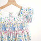 Floral Easter Bunny Hand-Smocked Dress