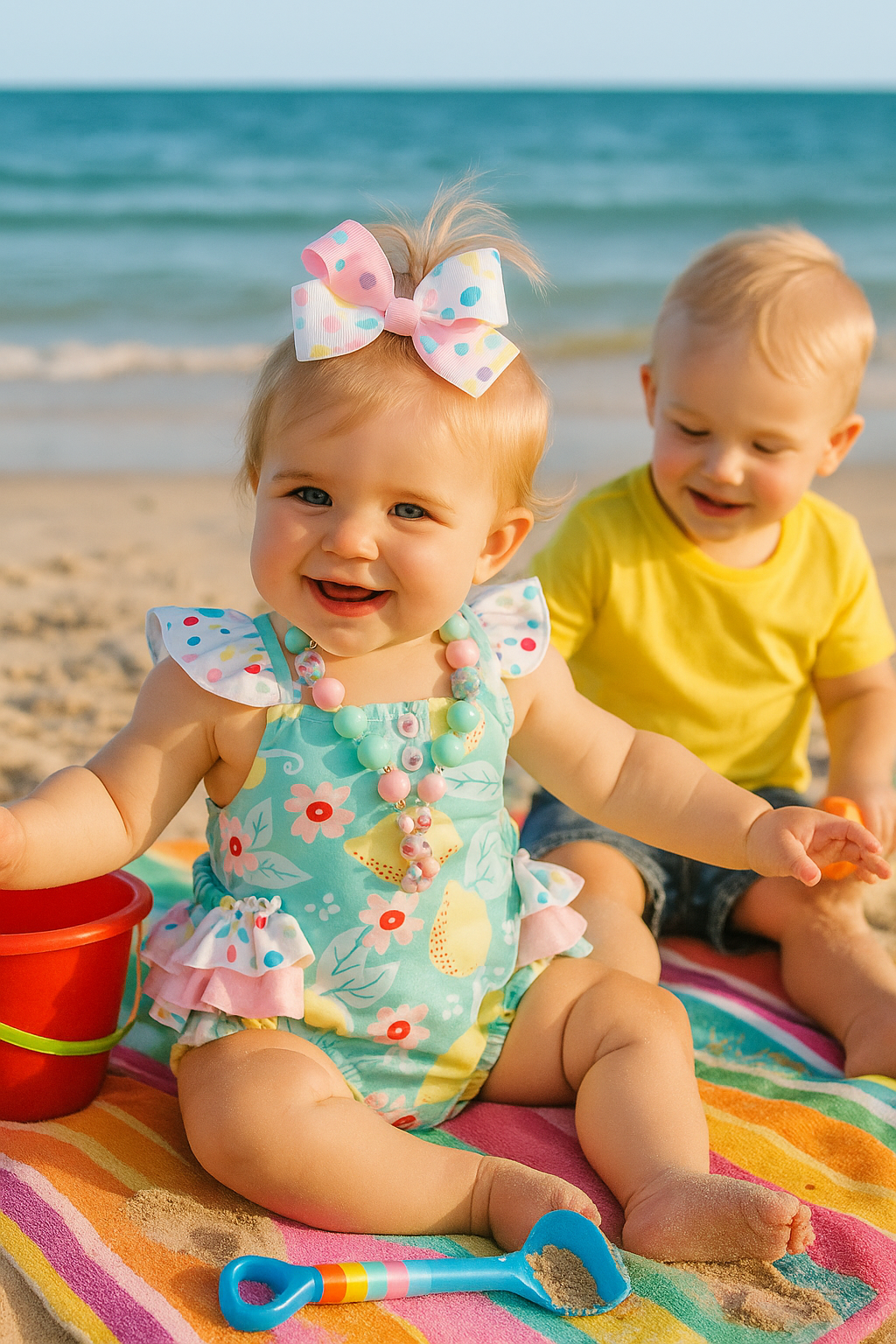 Lemon Aqua Ruffle Bubble