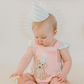 Pink Puppy Birthday Applique Girl Bubble