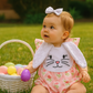 Pink Floral Bunny Applique Bubble