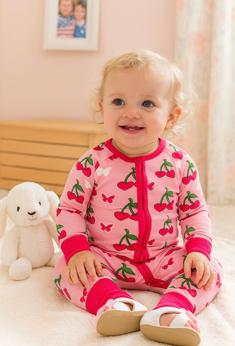 Sweetheart Cherry Bamboo Convertible Romper