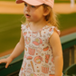 Pink Baseball Print Gingham Bloomer Set