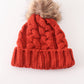 Caramel Pompom  Cable Beanie
