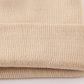 Beige Ribbed Basic Knit Beanie