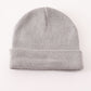 Grey Ribbed Basic Knit Beanie
