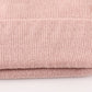 Pink Ribbed Basic Knit Beanie