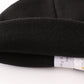 Black Ribbed Basic Knit Beanie