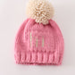 Pink Pompom Hi Cable Beanie