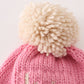 Pink Pompom Hi Cable Beanie