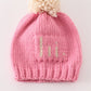 Pink Pompom Hi Cable Beanie