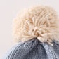 Blue Pompom Christmas Tree Cable Beanie