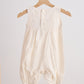 White Hand Embroidery Floral Lace Jumpsuit