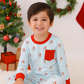 Christmas Santa Claus Print Pants Set