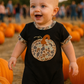 Black Camouflage Pumpkin Applique Romper