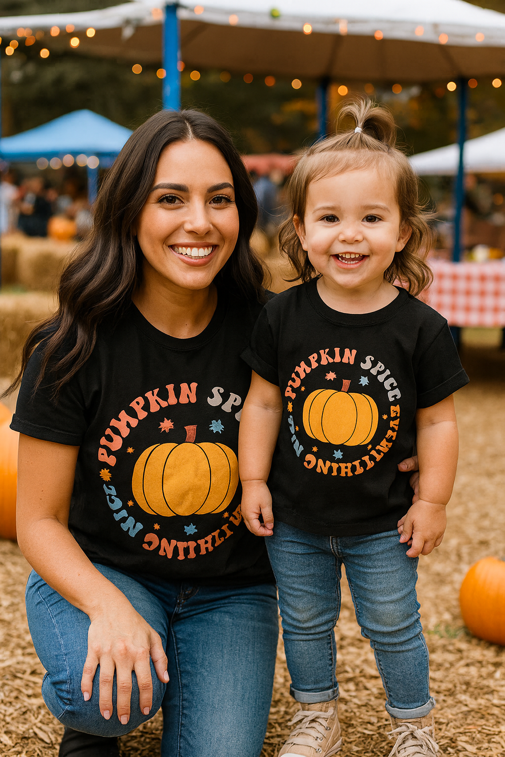 Black Halloween Girl Top Mommy & Me