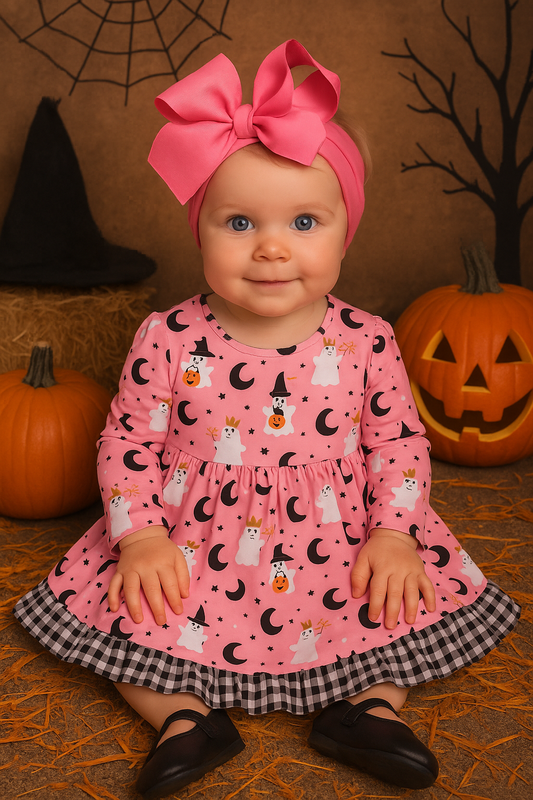 Premium Pink Halloween Ghost Dress