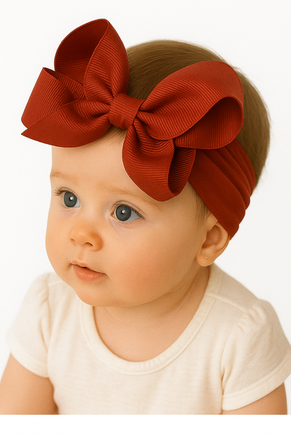 Maddie's Big Bow Headband, 5" Bow Classic, 20 Color Options