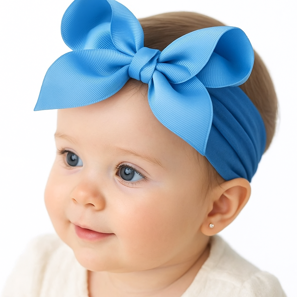 Maddie's Big Bow Headband, 5" Bow Classic, 20 Color Options