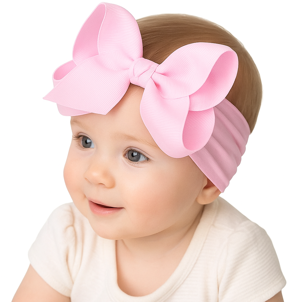 Maddie's Big Bow Headband, 5" Bow Classic, 20 Color Options