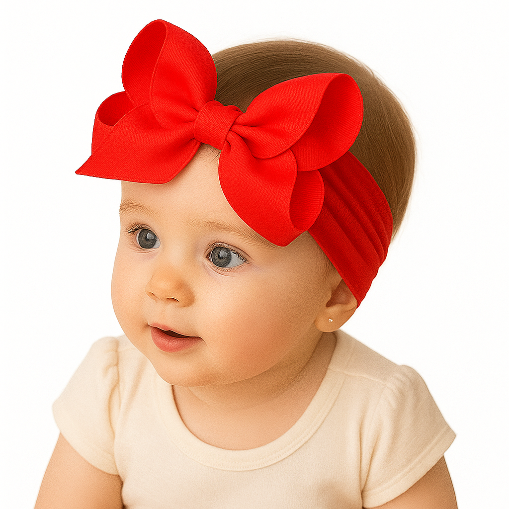 Maddie's Big Bow Headband, 5" Bow Classic, 20 Color Options