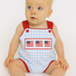 Blue Flag Embroidery Gingham Jonjon