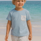 Blue Classic Lattice Charm Shorts Set