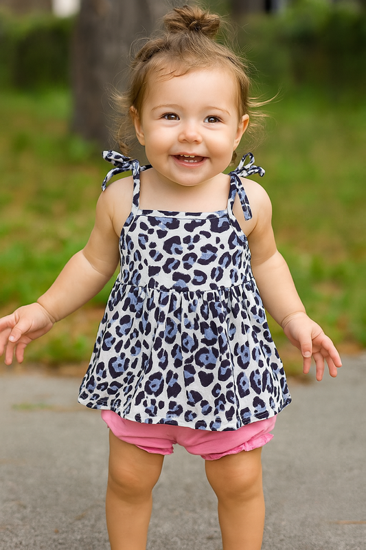 Pink Leopard Bloomer Set