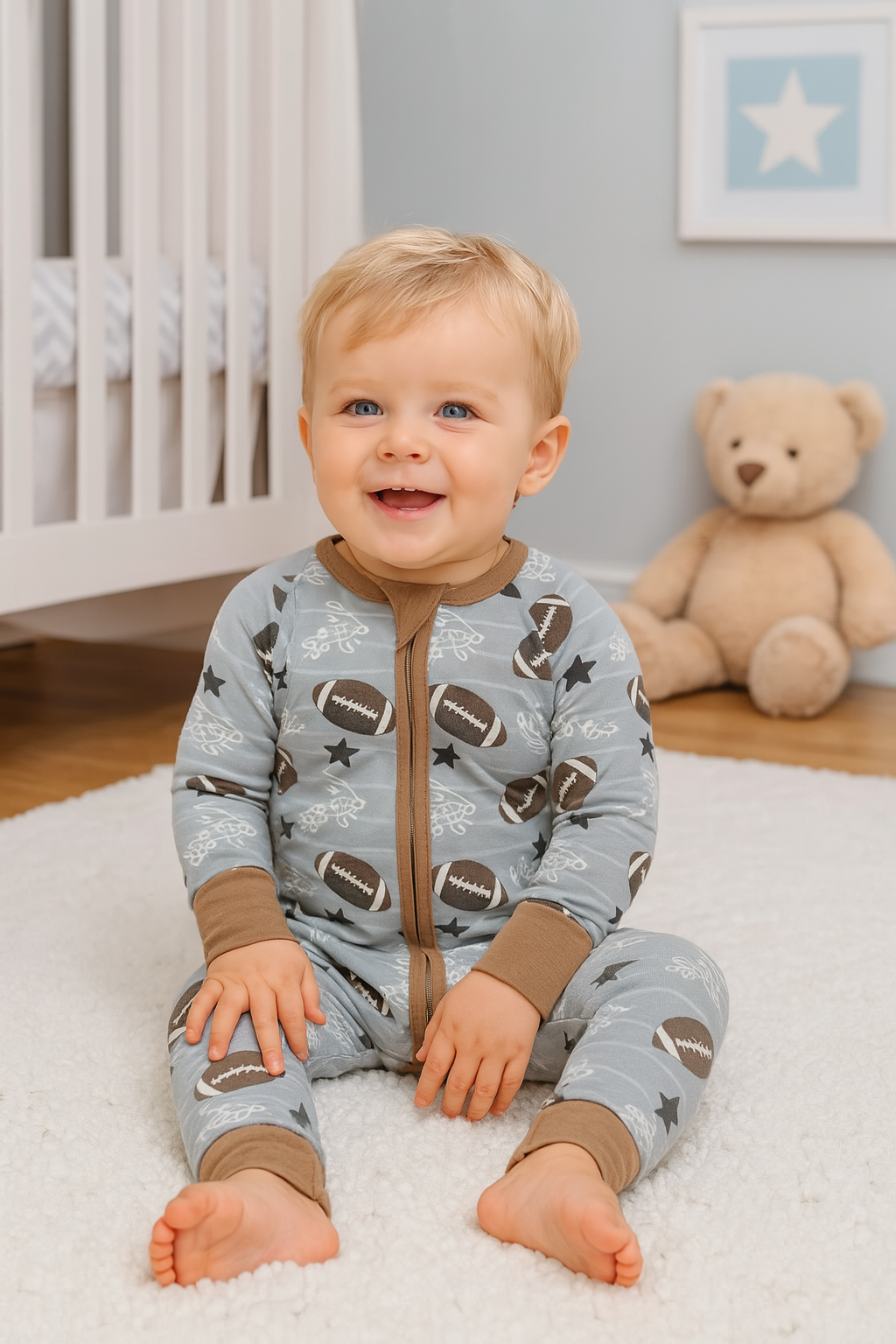 Game Day Gray Bamboo Convertible Romper