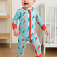 Lightening Bolt Blue Bamboo Convertible Romper