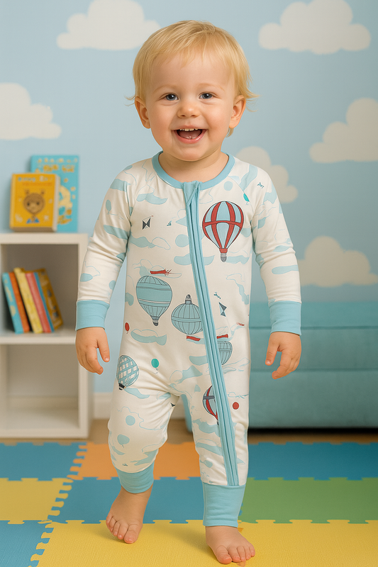 Zippy Bamboo Romper - Hot Air Balloon