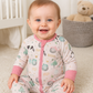 Farm Fun Pink Bamboo Convertible Romper