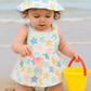Blue Seashell Bow Ruffle Bubble