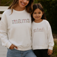 White Mini Embroidery Mom&Me Sweatshirt
