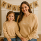 Gray Thankful Fleece Mom&Me Sweatshirt