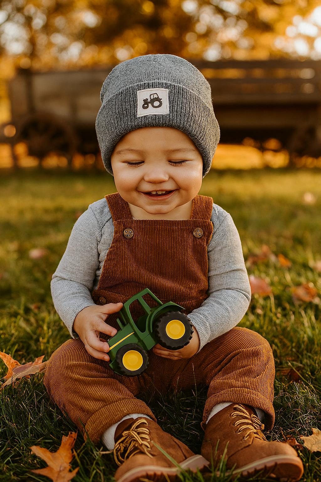 Baby Tractor Beanie