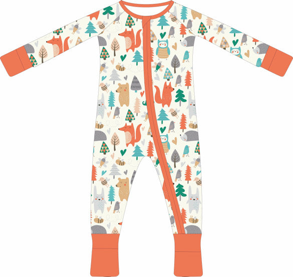 Forest Friends Bamboo Convertible Romper