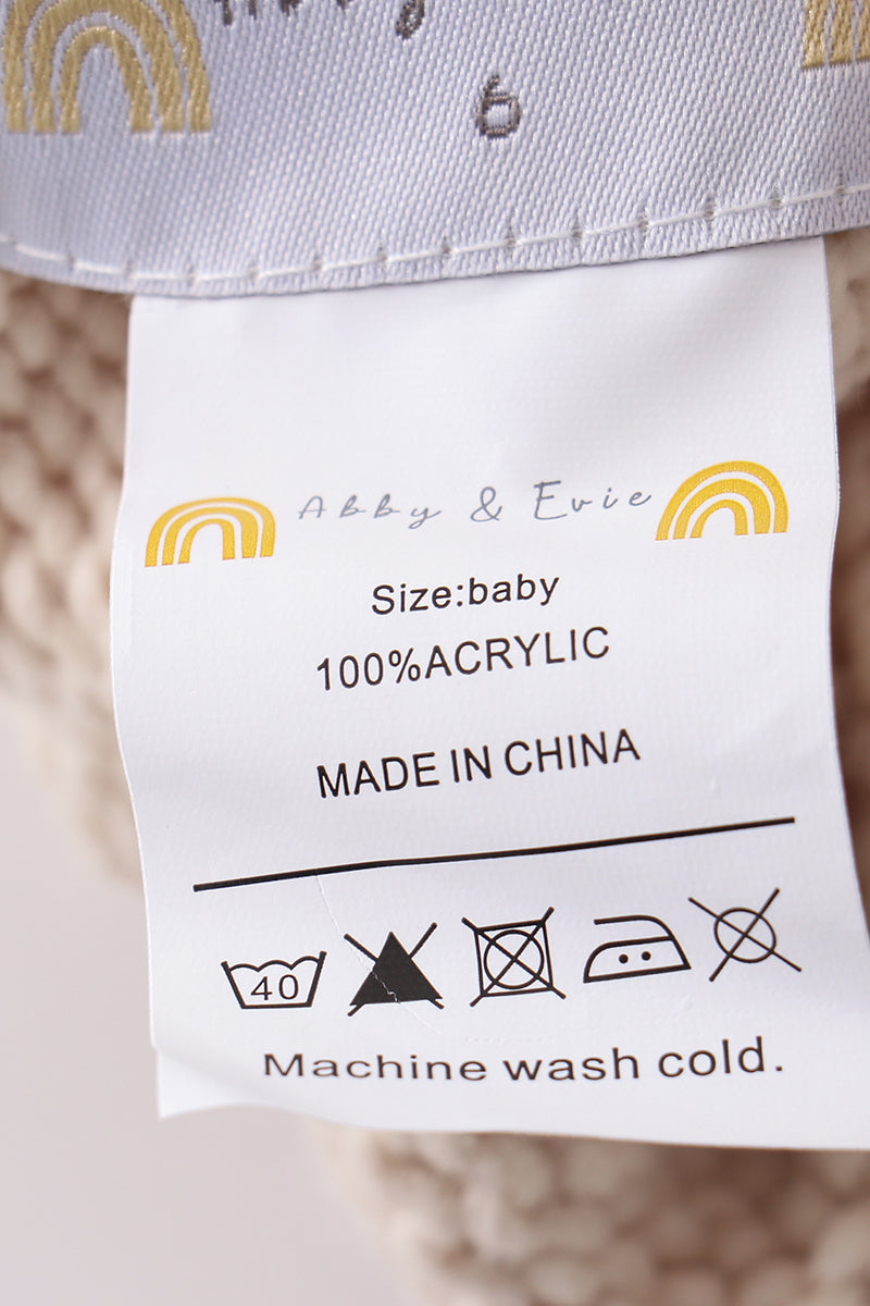 Hand Embroidered Pom Pom Beanie Hat Mommy&Me