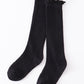 Black Knit Lace Knee High Socks