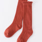 Caramel Knit Lace Knee High Socks