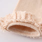 Beige Knit Lace Girls Socks