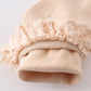 Beige Knit Lace Girls Socks