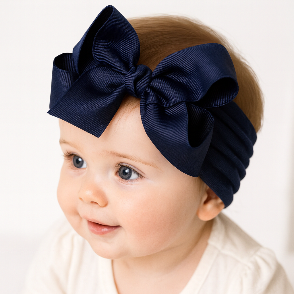 Maddie's Big Bow Headband, 5" Bow Bold, 20 Color Options