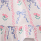 Blue Floral Bow Ruffle Shorts Set