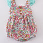 Pink & Aqua Floral Print Bubble