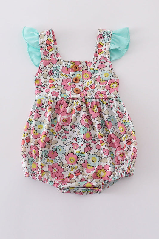 Pink Floral Print Bubble