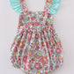 Pink & Aqua Floral Print Bubble
