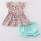 Pink & Aqua Floral Print Bloomer Set